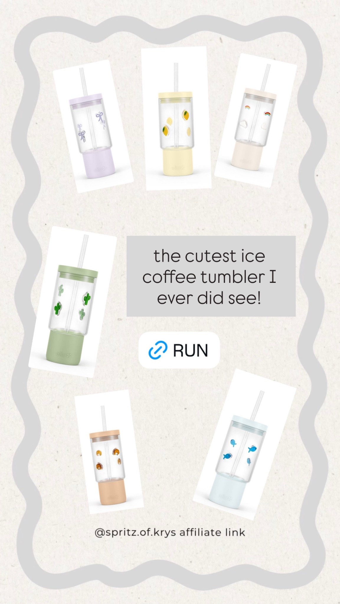 The cutest ice coffee tumbler I ever did see
High sell out risk peeps 



#LTKmomlife #LTKdayinmylife #LTKHome