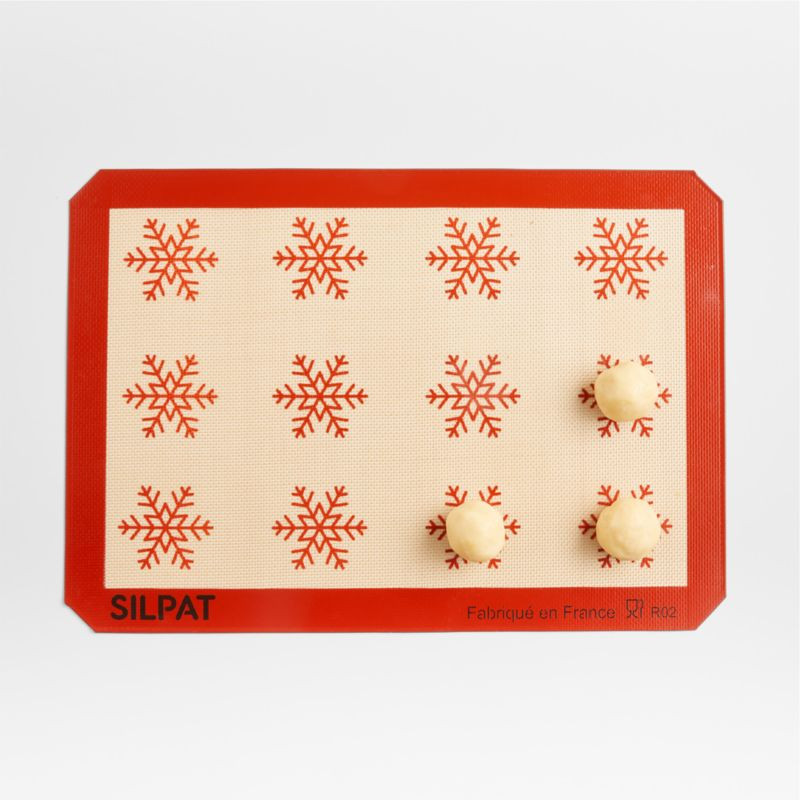 Silpat Snowflake Half-Sheet Baking Mat | Crate & Barrel | Crate & Barrel