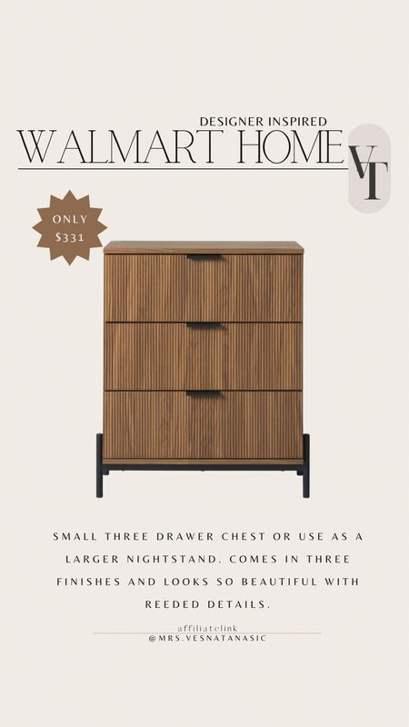 Walmart find! This three drawer chest with reeded detail is so beautiful. You can use it as a larger nightstand too. 

Walmart find, Walmart home, Walmart furniture, nightstand, chest, Walmart deal

#LTKHome #LTKSaleAlert