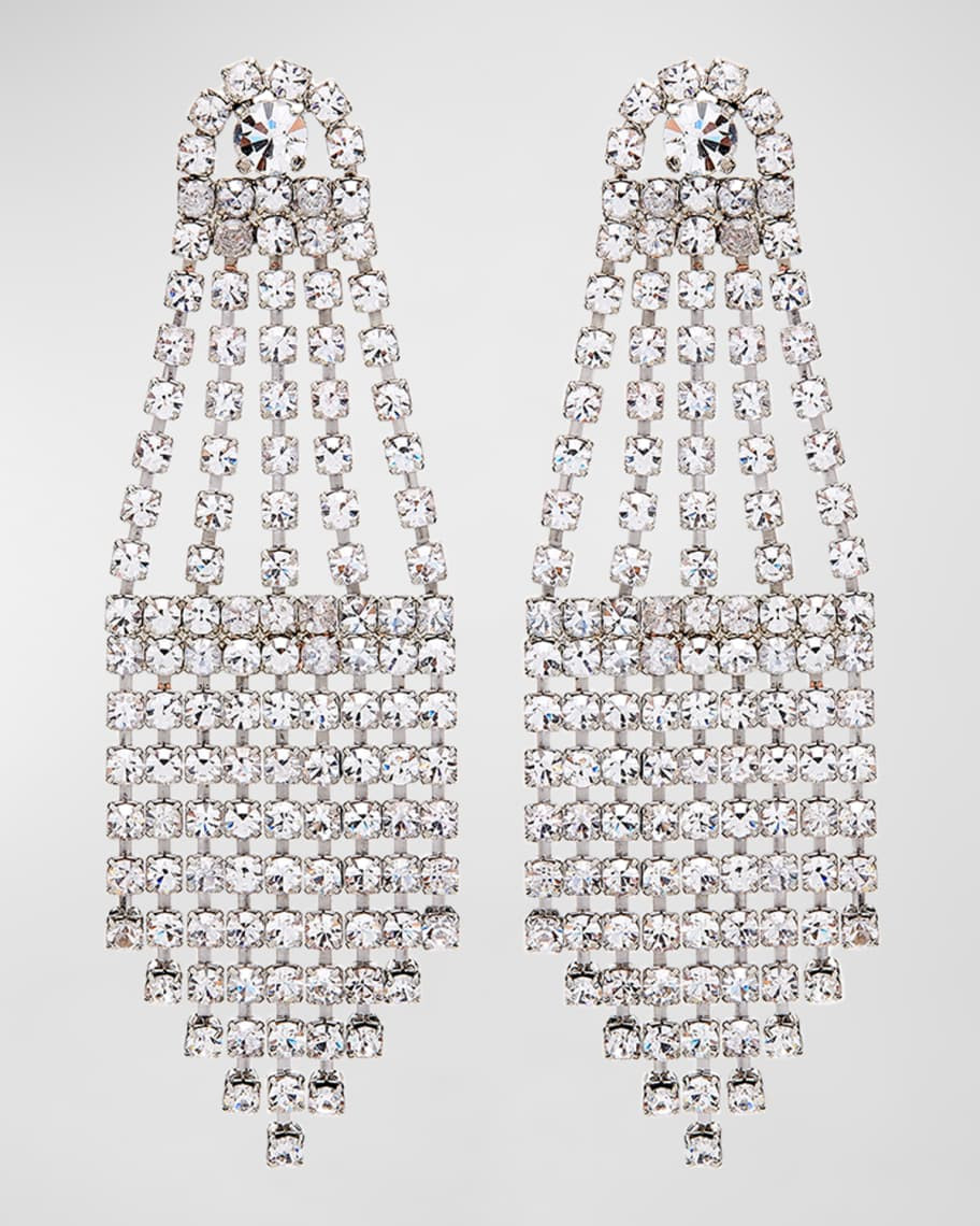 Oscar de la Renta Crystal Fan Earrings | Neiman Marcus