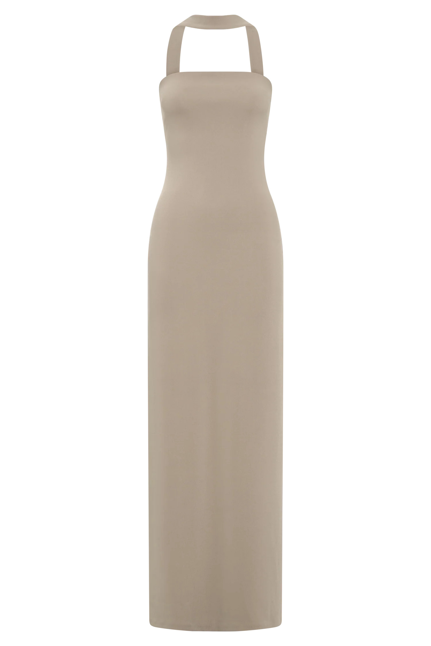 Velma Halter Collar Maxi Dress - Mushroom | Meshki (APAC)