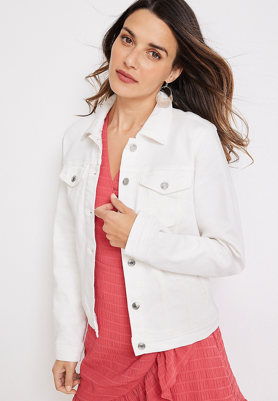 White Denim Jacket | Maurices