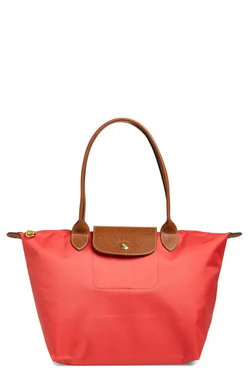 Longchamp Medium Le Pliage Nylon Shoulder Tote in Strawberry at Nordstrom | Nordstrom