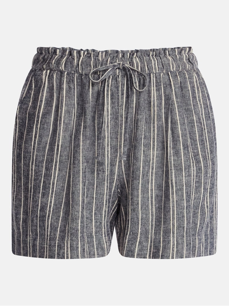 Time and Tru Women's Linen Blend Shorts, Sizes XS-XXXL - Walmart.com | Walmart (US)
