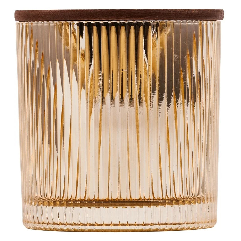 Better Homes & Gardens Pumpkin Snickerdoodle Swirl Scented 2 Cotton Wicks Ribbed Mercury Glass Ja... | Walmart (US)