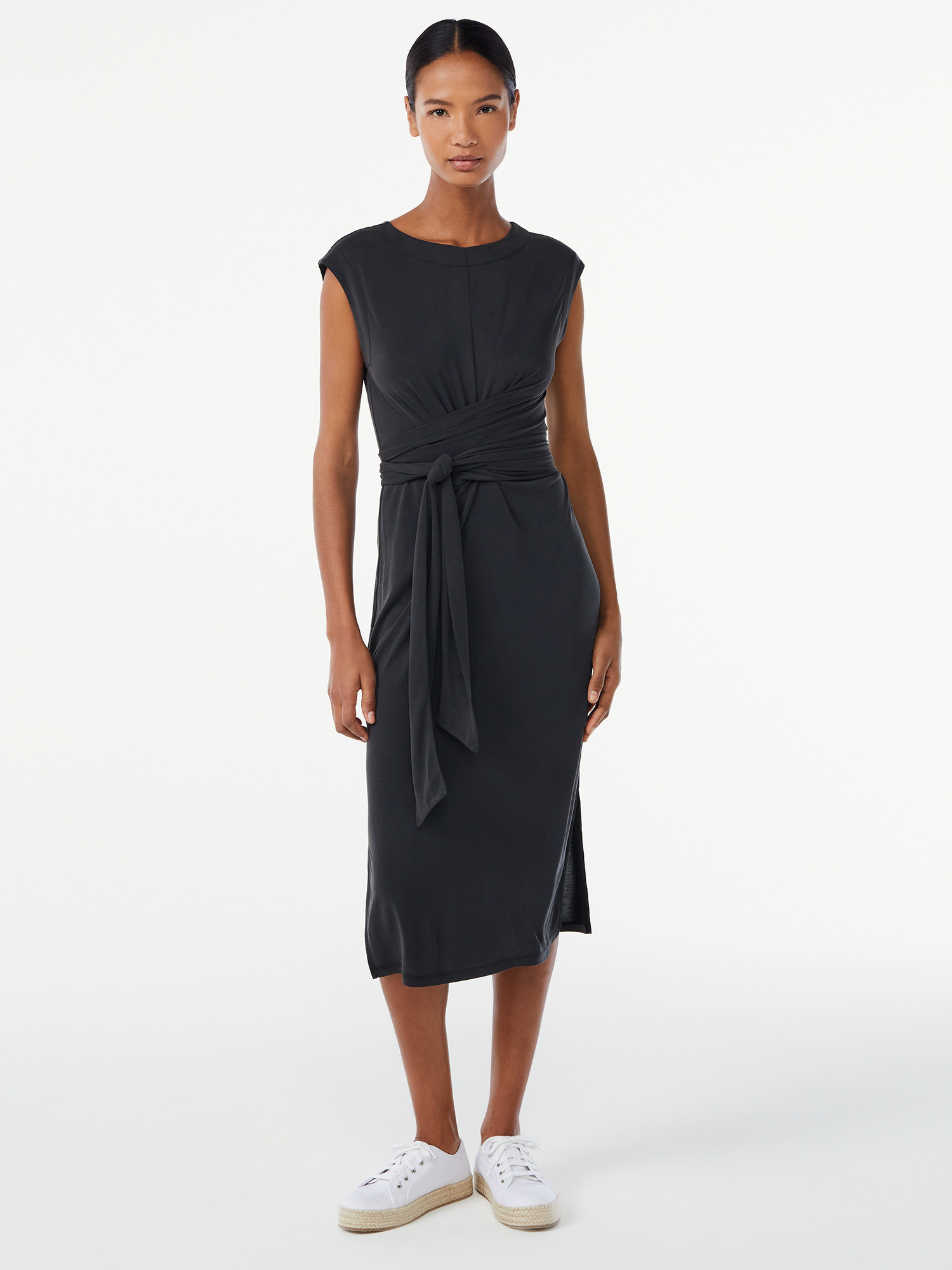 Scoop Women's Wrap Midi Dress | Walmart (US)
