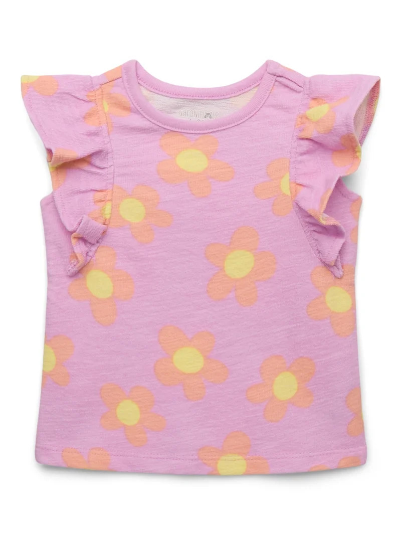 Garanimals Baby Girls Print Flutter Tank Top, Sizes 0M-24M | Walmart (US)