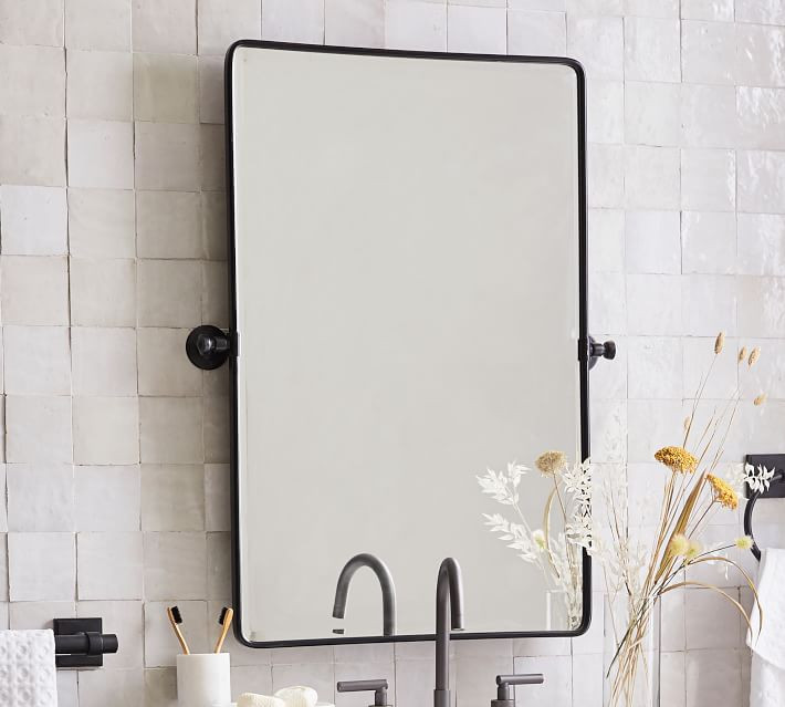 Vintage Rounded Rectangle Pivot Mirror | Pottery Barn (US)