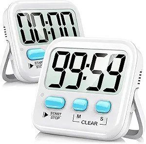 Antonki 2 Pack Digital Timer for Kids, Magnetic Countdown Kitchen Timers for Cooking, Egg, Classr... | Amazon (US)
