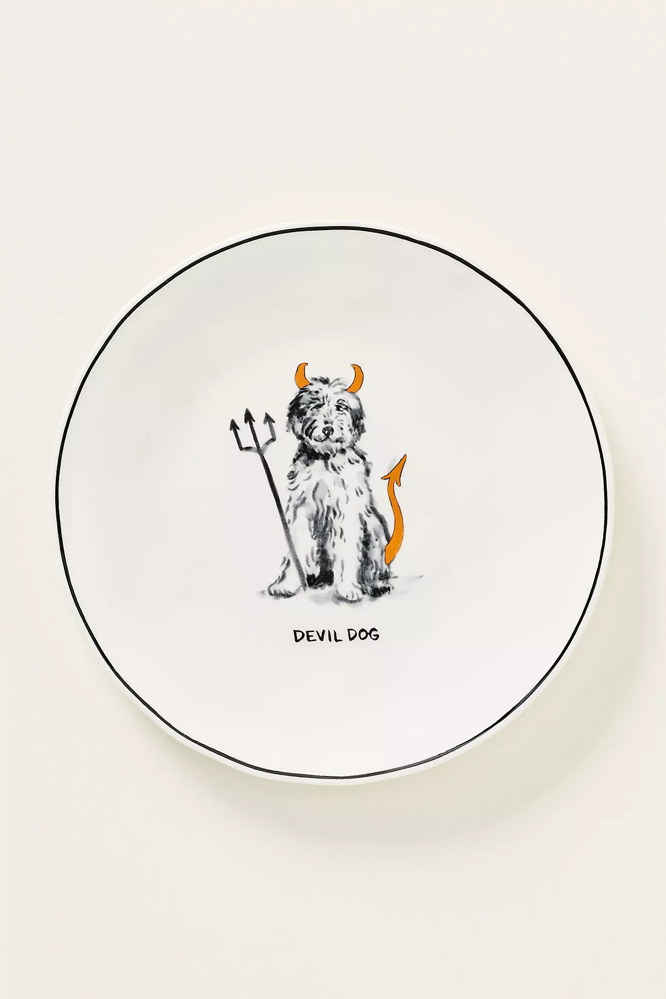 Molly Hatch Stoneware Halloween Dog Dessert Plate | Anthropologie (US)
