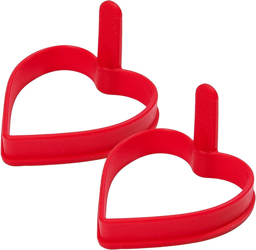 Heart Silicone Pancake Molds, 2 Pack Silicone Pancake Molds for Heart Shape Pancakes, Pancake Mak... | Amazon (US)