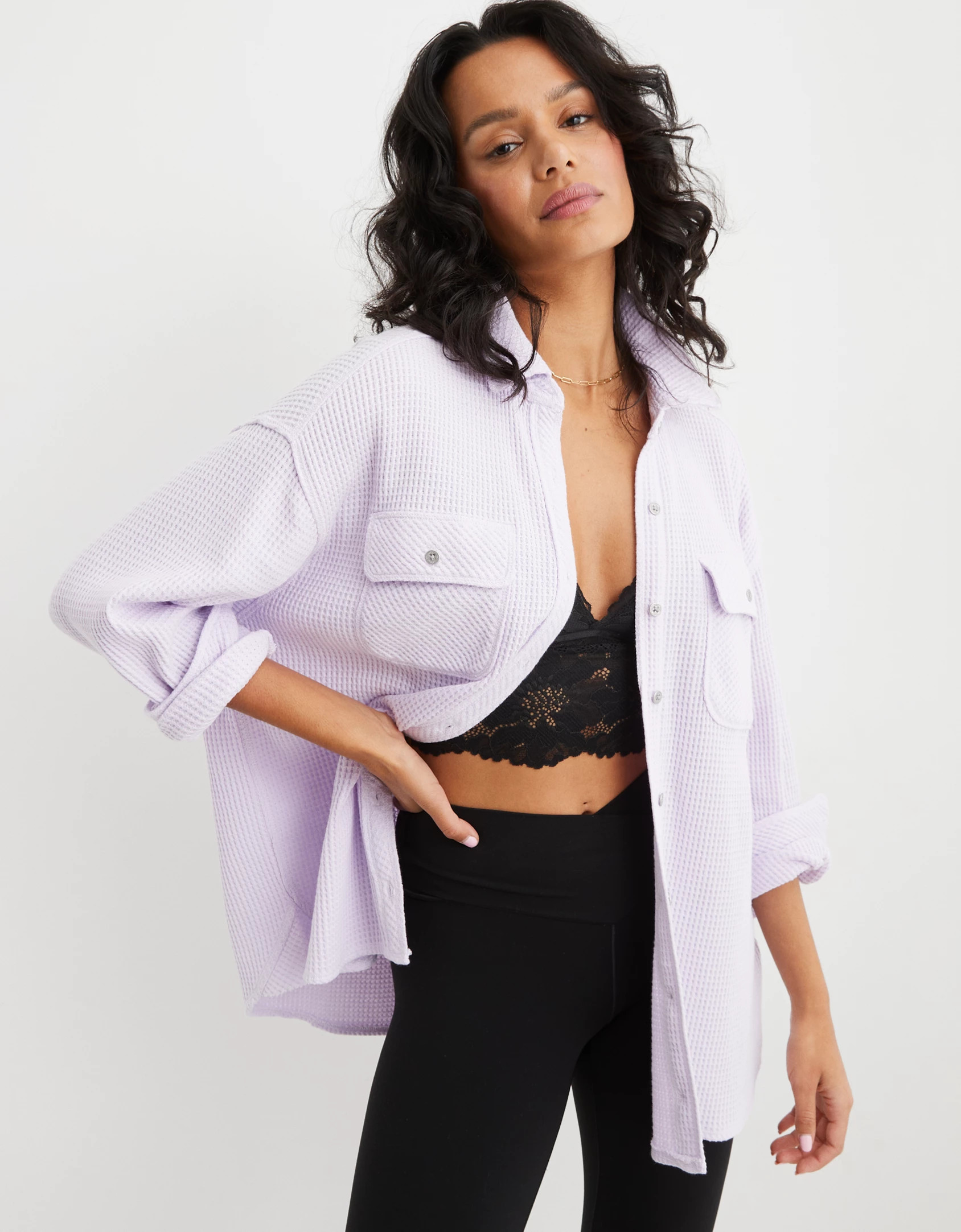 Aerie LumberJane Waffle Shirt | Aerie