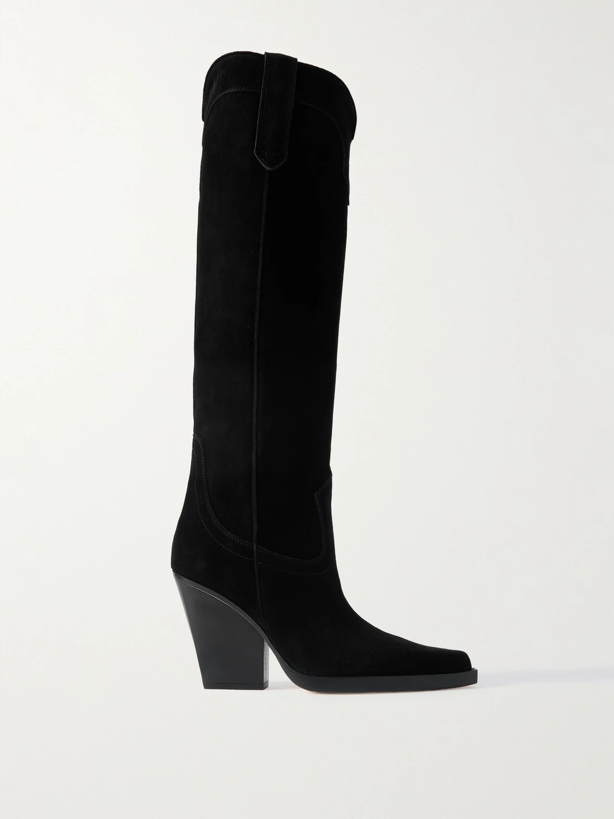 Paris Texas - El Dorado Embroidered Snake-effect Leather Cowboy Boots - Black | NET-A-PORTER (US)