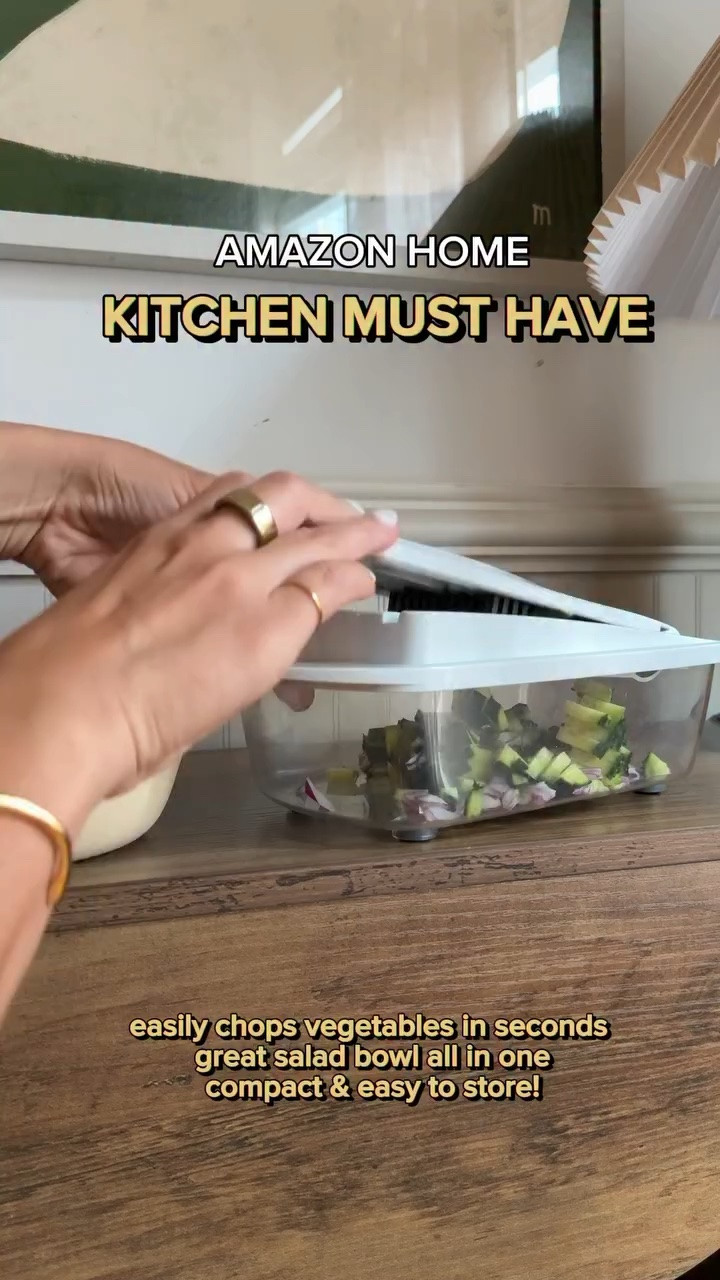 Follow + Type “CHOP” to grab the best vegetable chopper on Amazon!!!🎉 EASILY make salads, sides, and chop onions in just a few seconds! My favorite everyday kitchen find to date!! Follow for more PRIME DAY SALES!