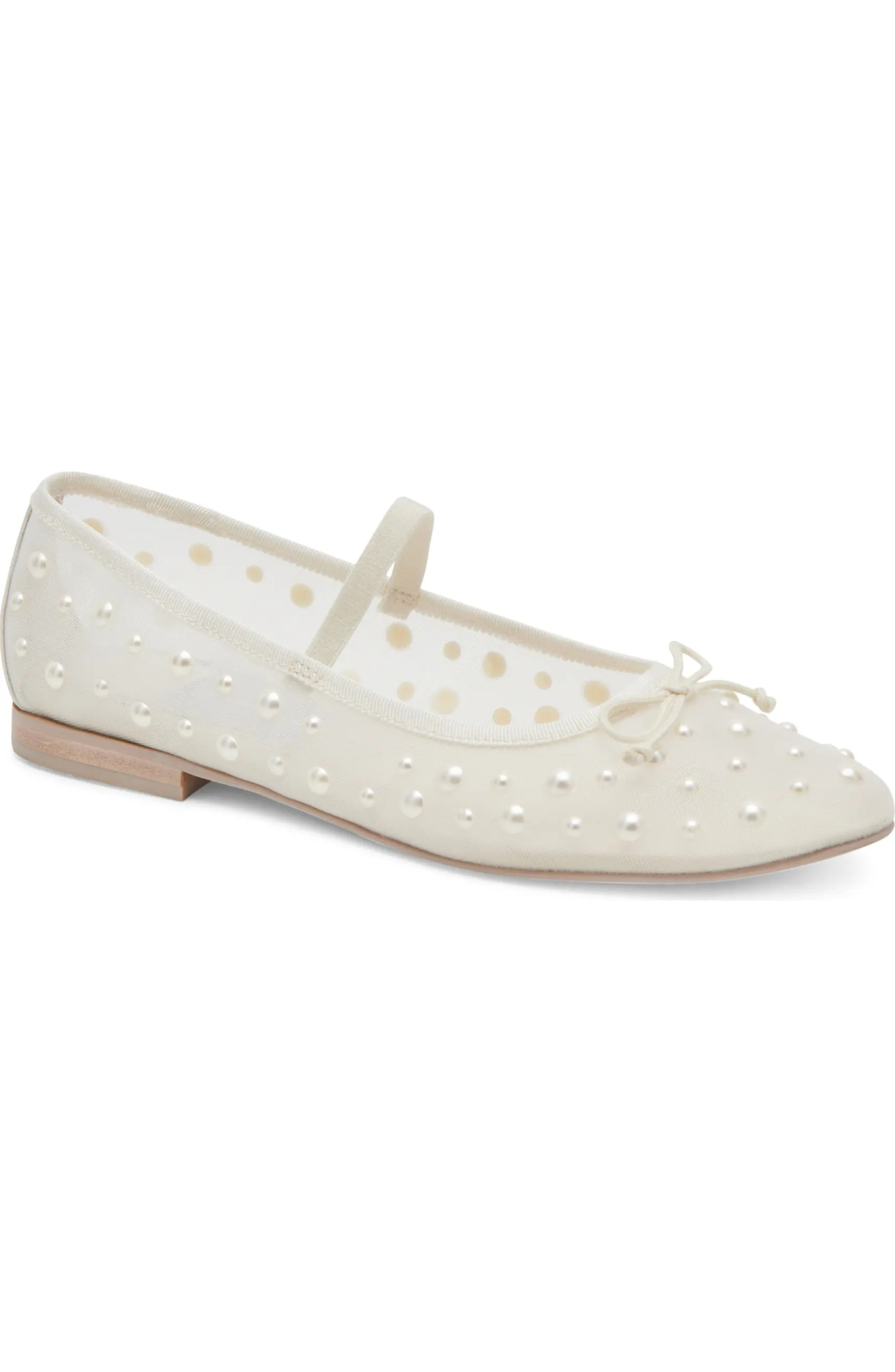 Cadel Imitation Pearl Mary Jane Flat (Women) | Nordstrom