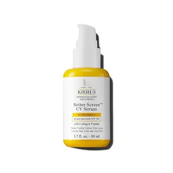 Kiehl's Better Screen UV Serum SPF 50+, Invisible Facial Sunscreen with Collagen Peptide, UV Filt... | Amazon (US)
