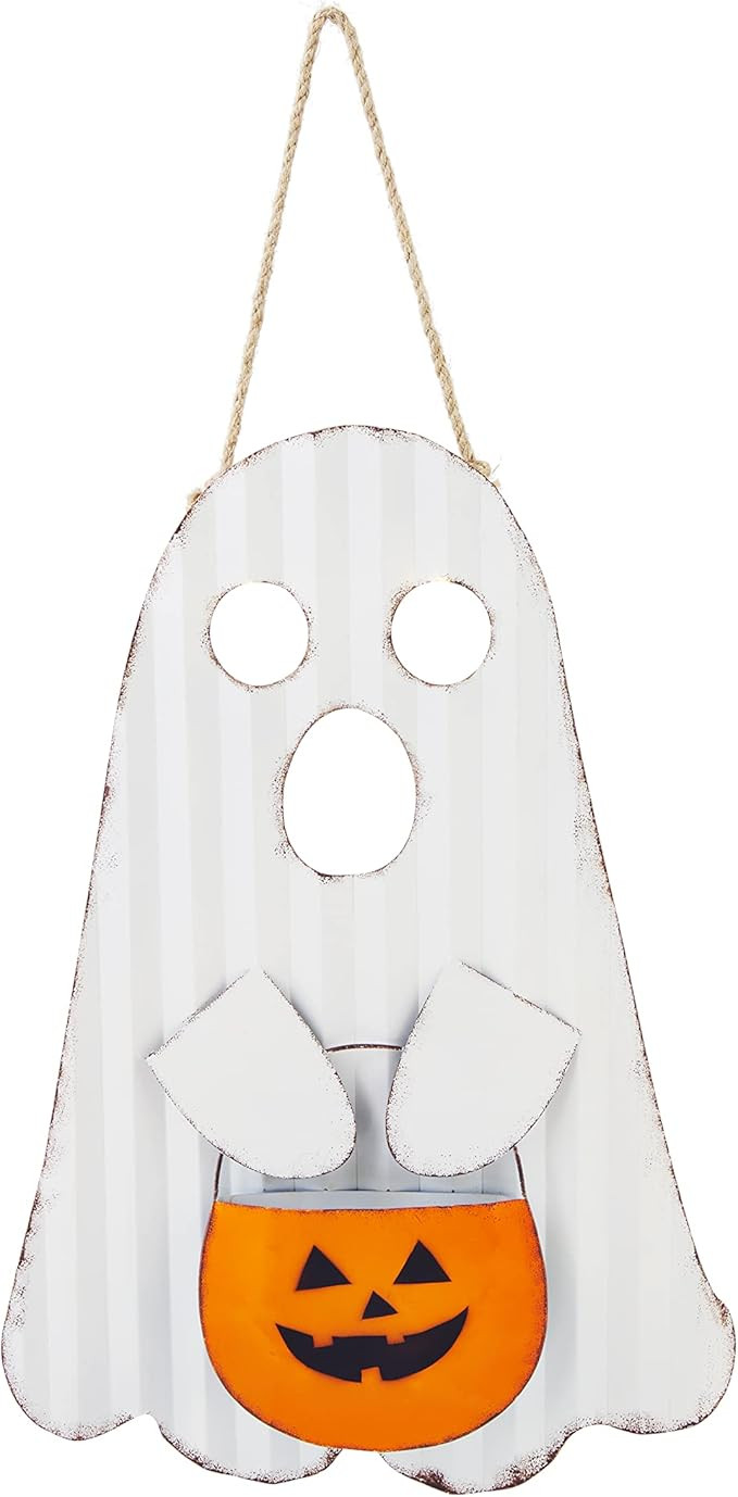 Amazon.com: Mud Pie Light Up Door Hanger, Ghost : Home & Kitchen | Amazon (US)