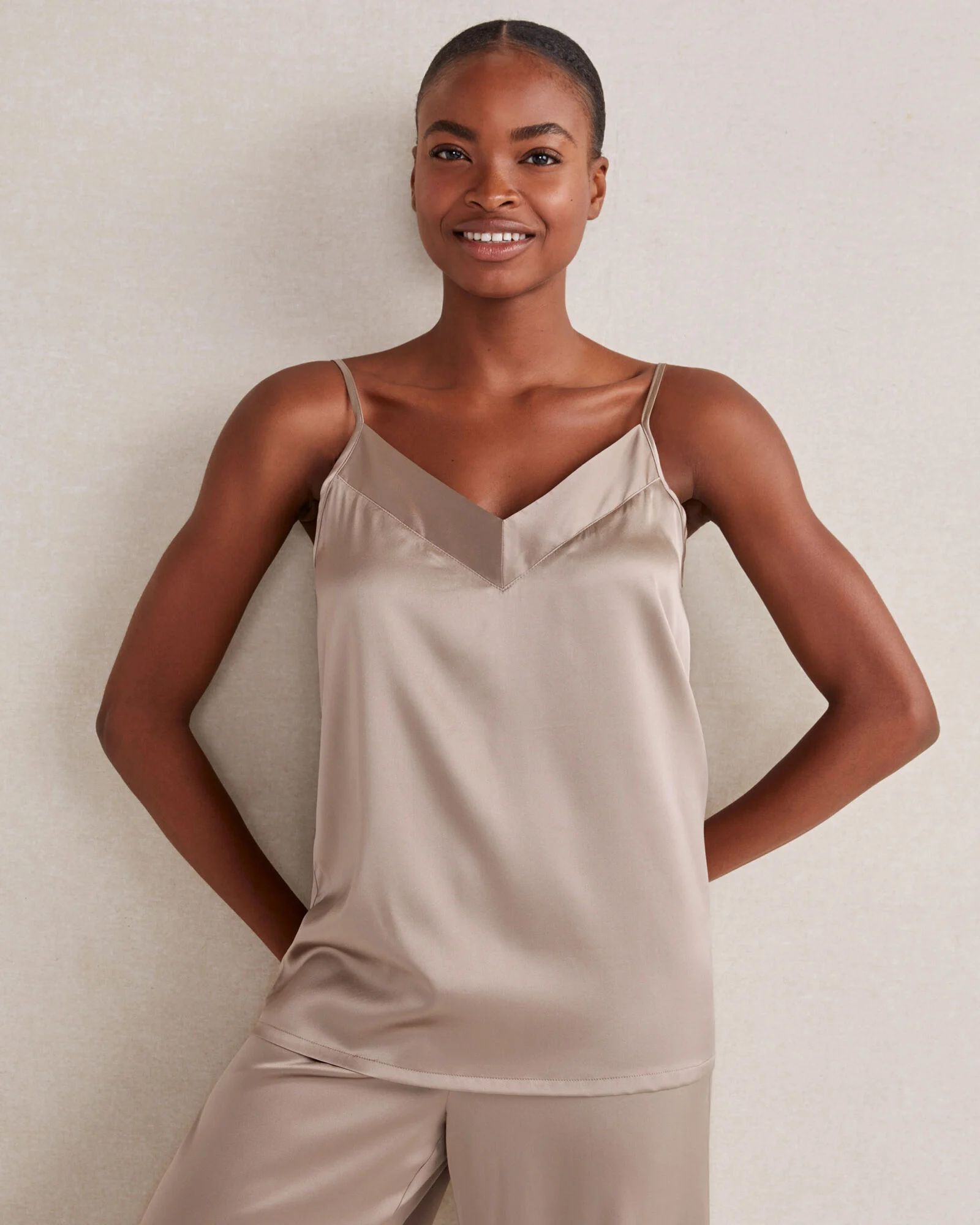 Washable Silk Double V Sleep Cami | Haven Well Within