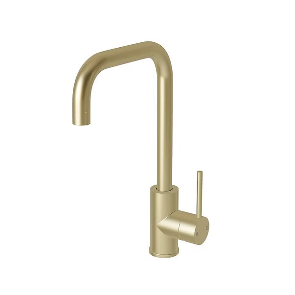 Iona Side Lever Tap - Brushed Brass | Homebase
