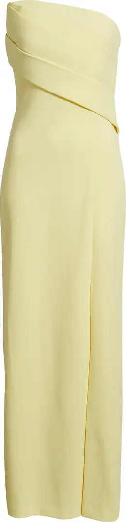 Origami Pleated Strapless Column Gown | Nordstrom