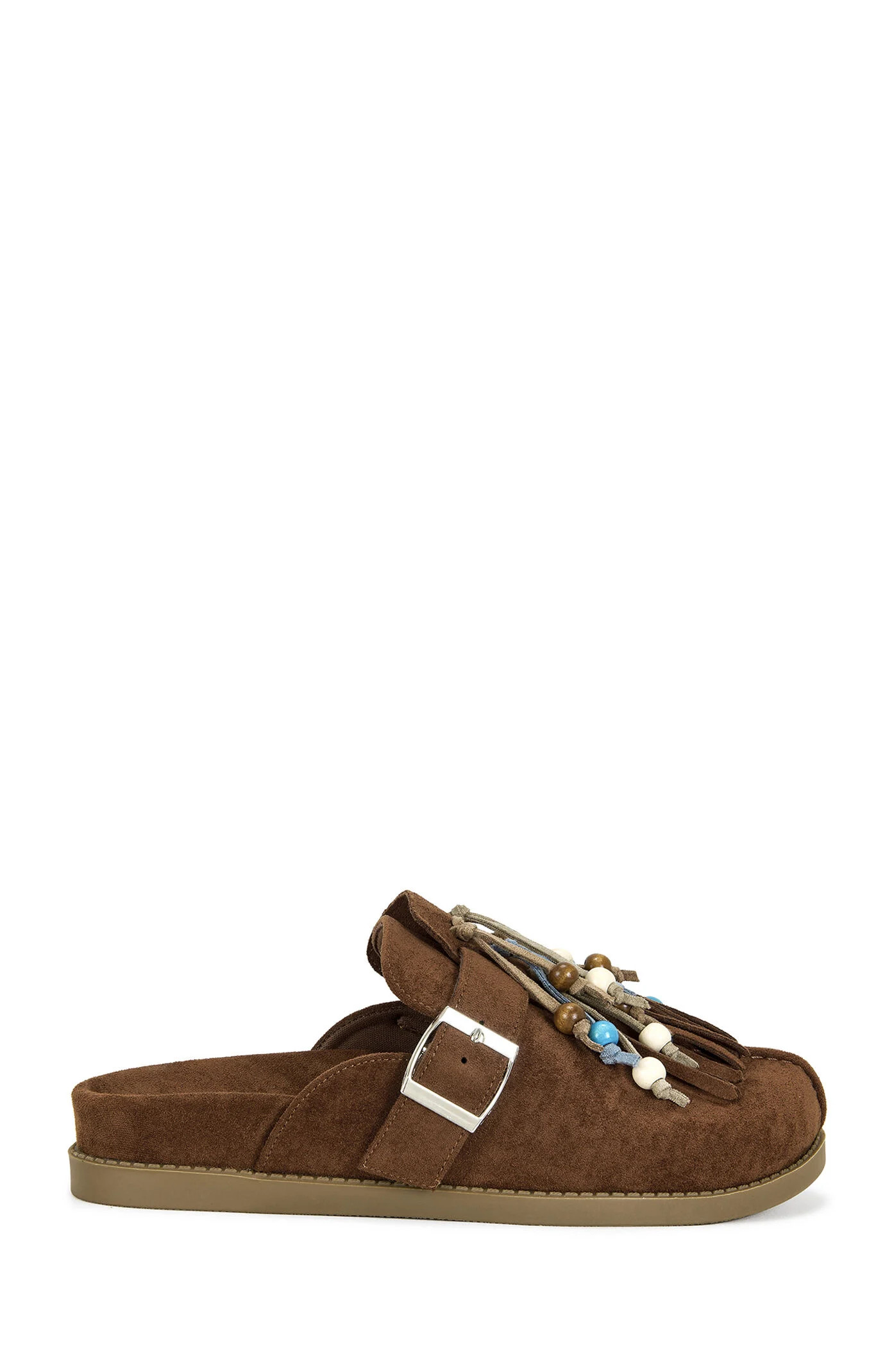 AZALEA WANG Women's Brown Abeille Tassel Mules - Size 6 | PacSun