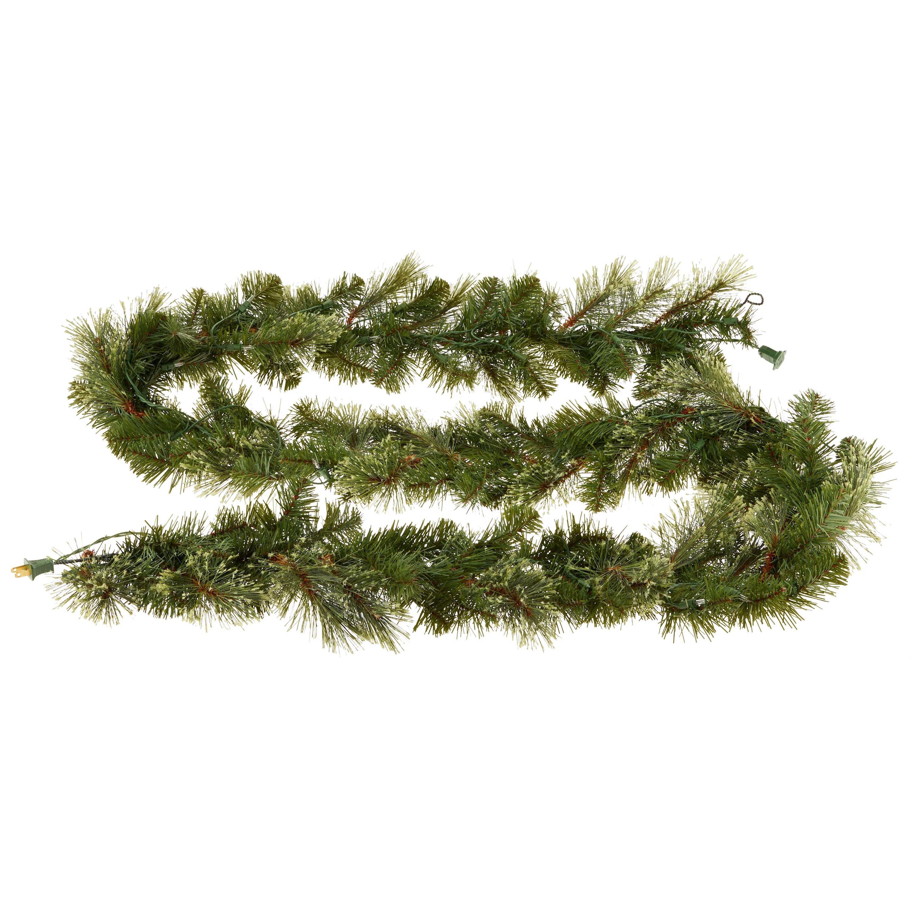 Pre-Lit Liberty Cashmere Artificial Christmas Garland, Clear Incandescent Lights, 9 ft, by Holida... | Walmart (US)