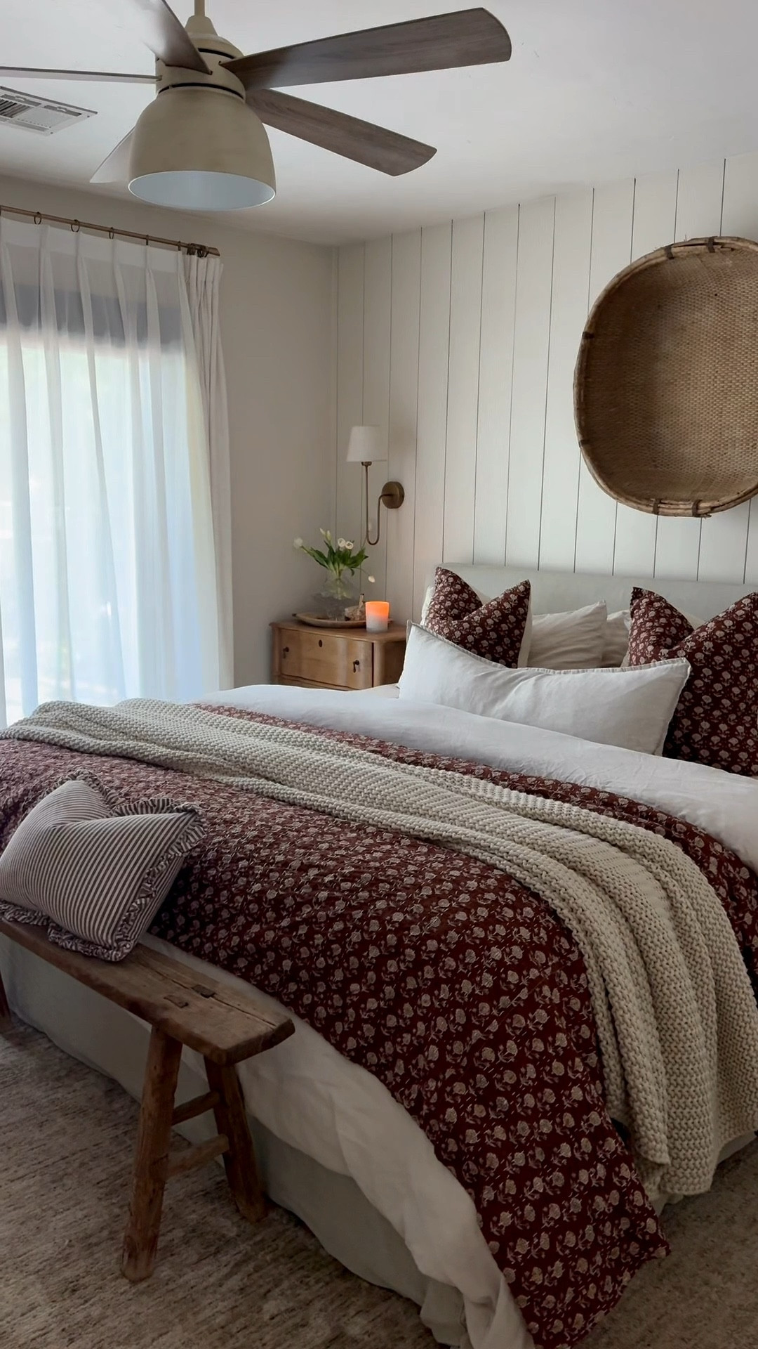 A pop of some florals for spring in my bedroom! I found this handmade quilt on Etsy! It is brown but definitely has warmer tones and pulls a little red when up against a true brown. Shop it all here! I have the king size and 2 euro shams. My bed is from Sixpenny  

#LTKHome #LTKSeasonal