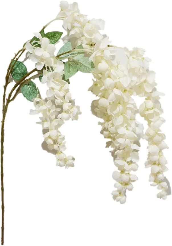Sweet Home Deco 43'' Silk Wisteria Artificial Flower Spray, Hanging Flower Stem, 6 Branches, Spri... | Amazon (US)