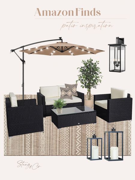 Amazon patio inspiration 

Lighted umbrella - outdoor inspiration - outdoor rug - outdoor pillows - faux tree - lantern - patio set - outdoor couch 

#LTKstyletip #LTKunder100 #LTKhome