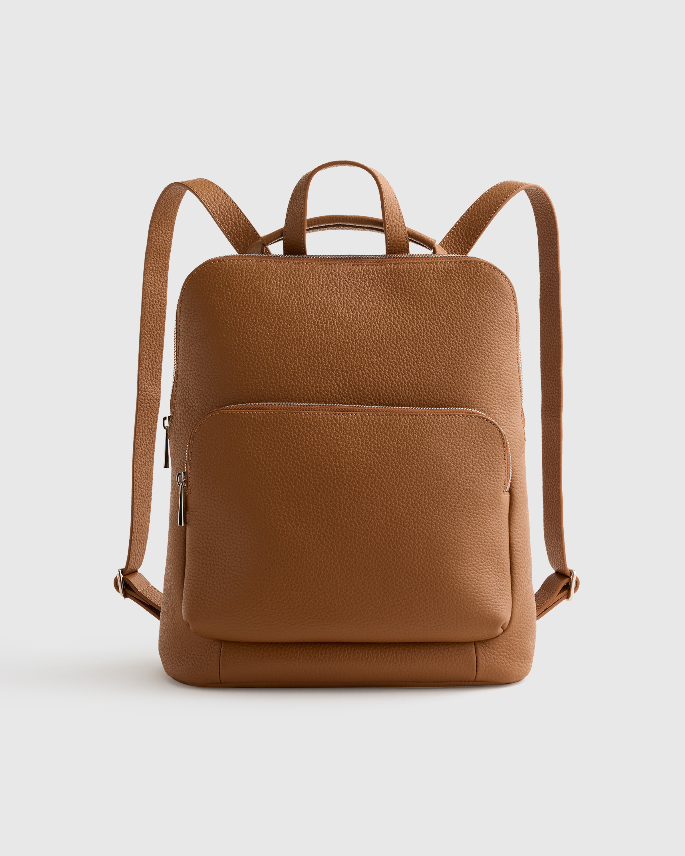 Quince | Women's Italian Leather Convertible Backpack in Cognac | Quince