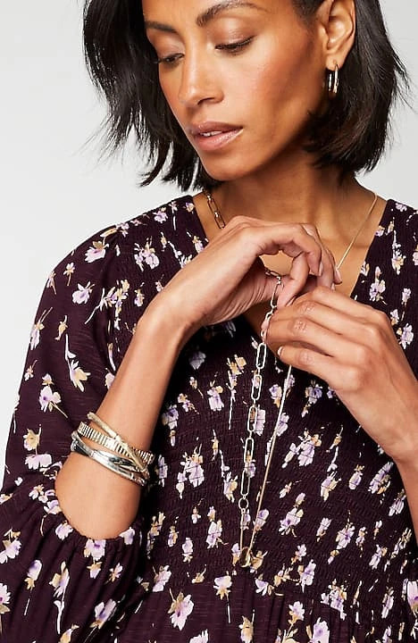 Tiered Flounced-Hem Midi Dress | J. Jill