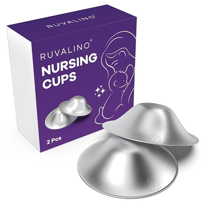 RUVALINO Original Silver Nursing Cups, Breastfeeding Essentials Nipple Shields for Nursing Newbor... | Amazon (US)