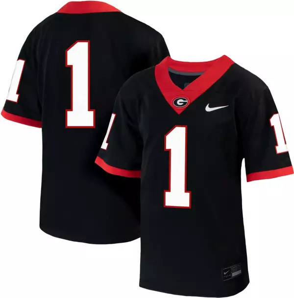 Nike Youth Georgia Bulldogs #1 Black Replica Football Jersey | Dick's Sporting Goods