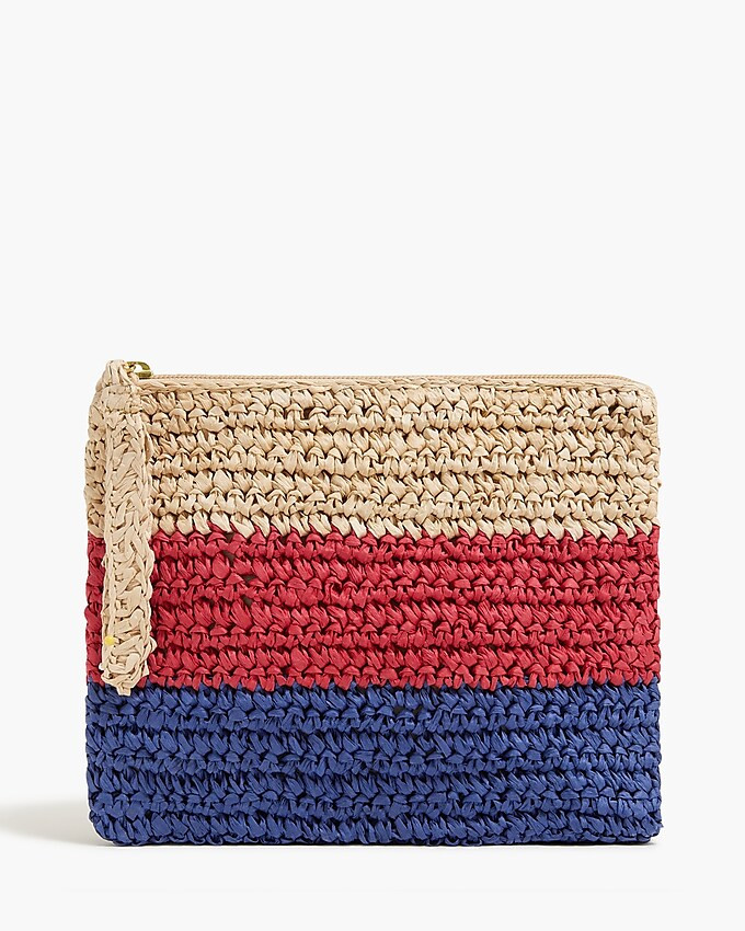 Striped straw wristlet | J.Crew Factory