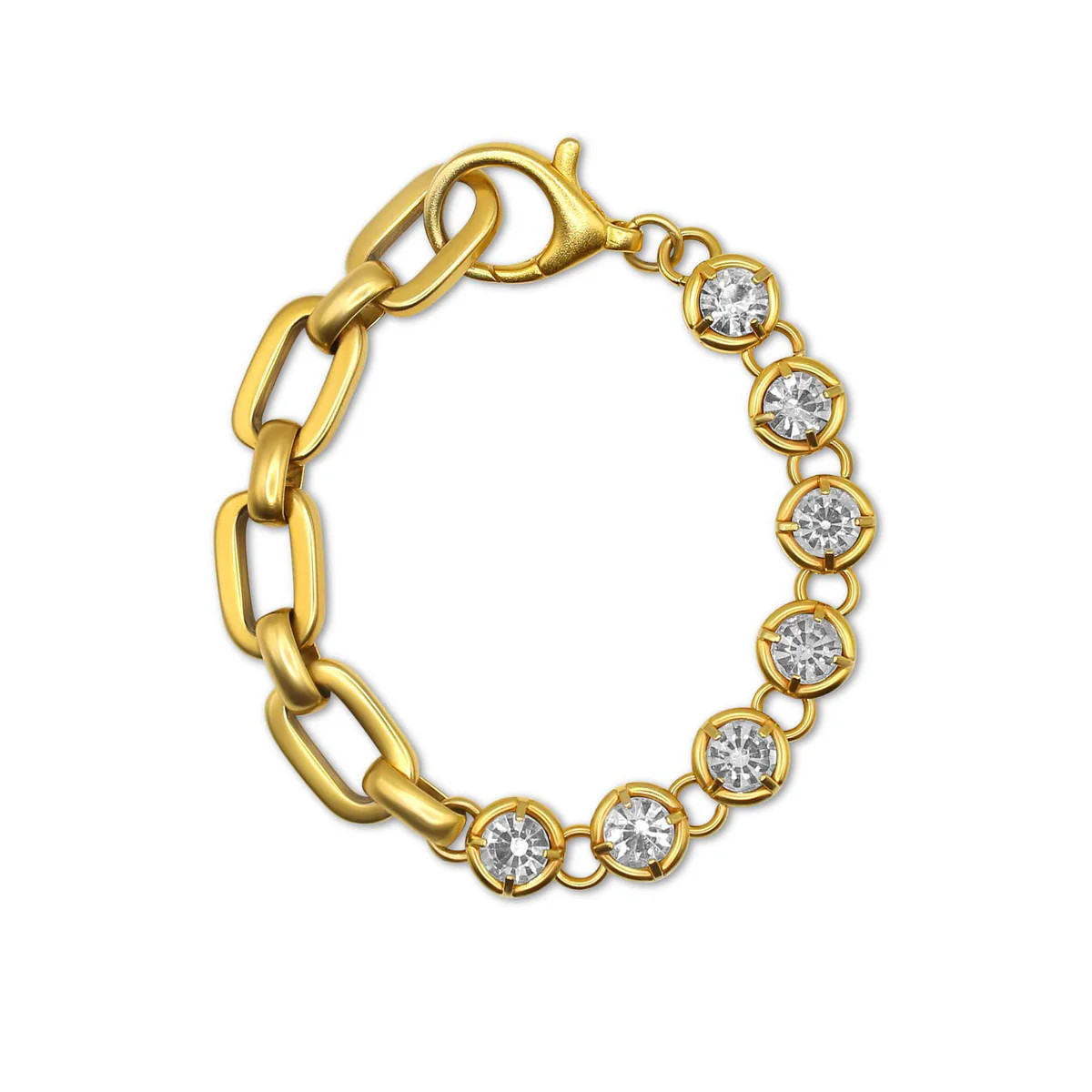 Jax - 50/50 Tennis Bracelet with Gold Chain | Bowood Lane