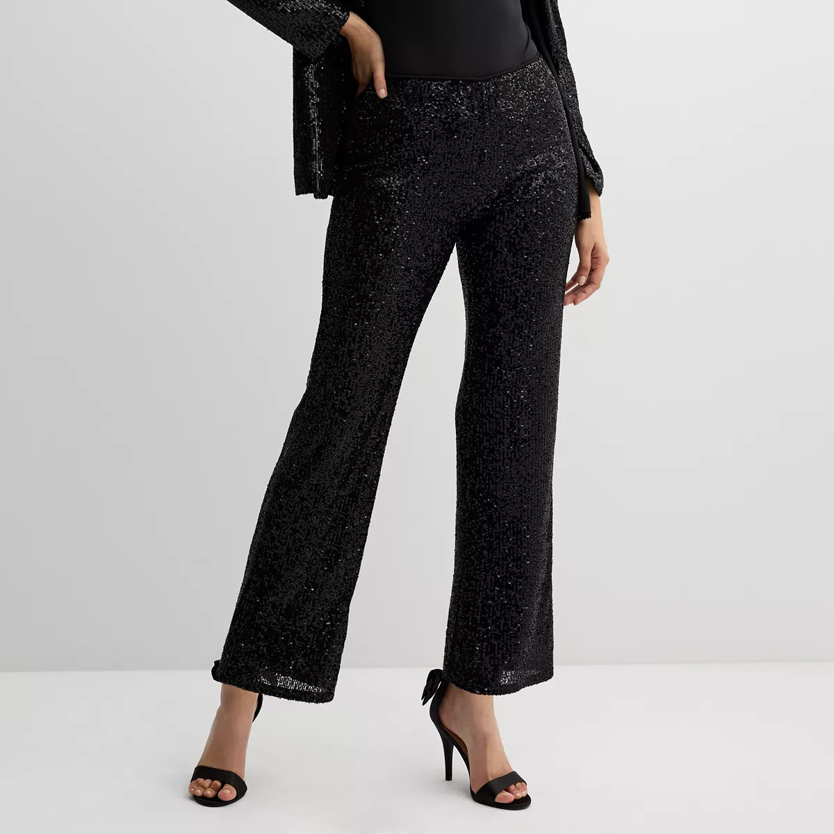 Women's Nine West Wide Leg Sequin Pants | Kohl's