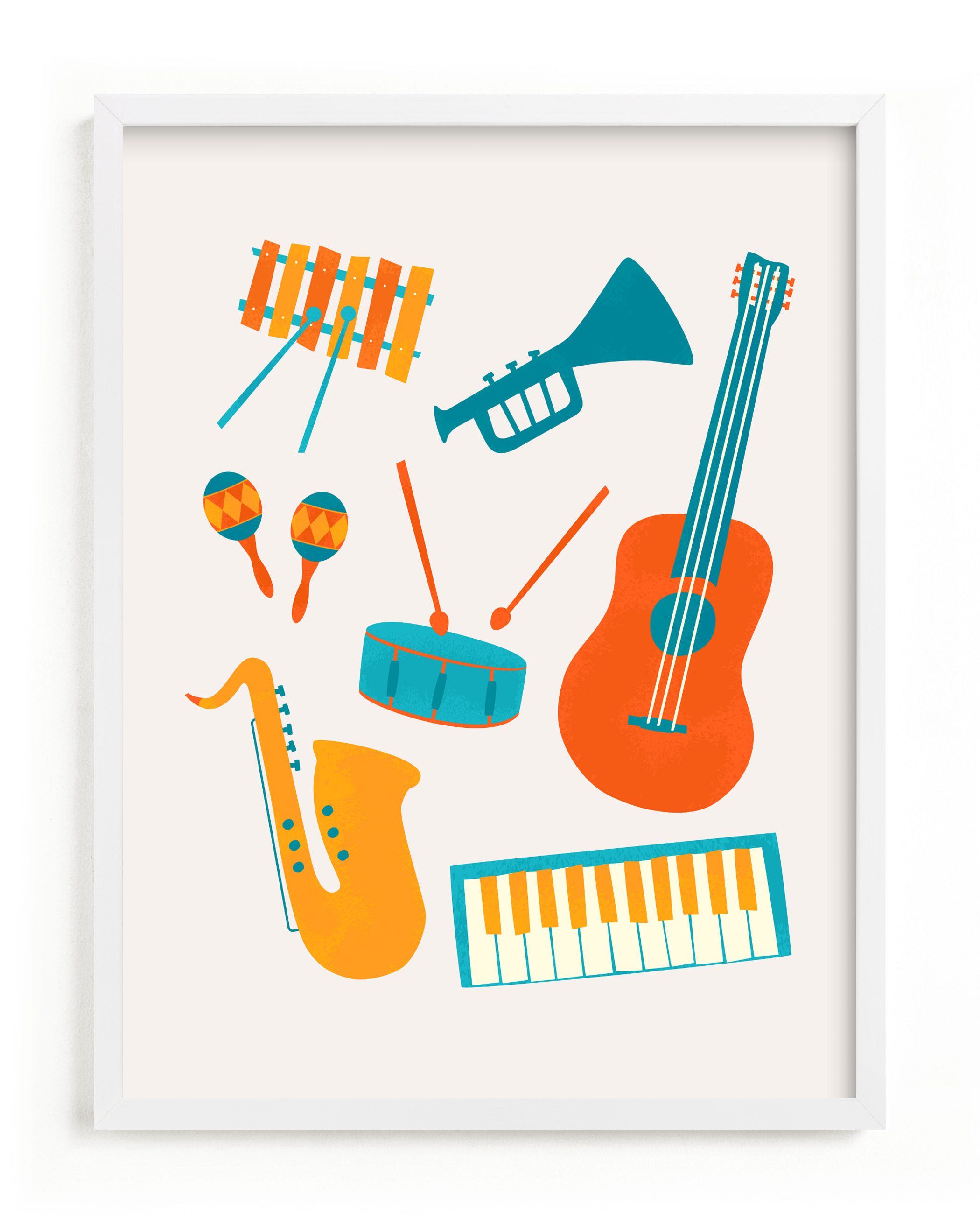 "Play Music" - Graphic Limited Edition Art Print by Malty Designs. | Minted