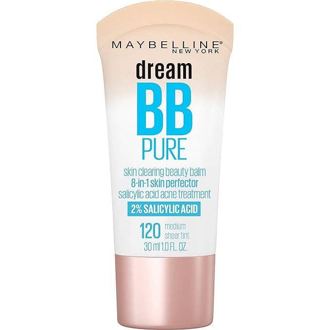 Maybelline Dream Pure Skin Clearing BB Cream, 8-in-1 Skin Perfecting Beauty Balm With 2% Salicyli... | Amazon (US)