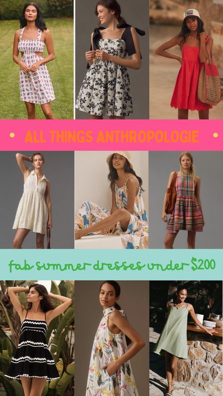 under $200 summer sundress finds from Anthro! 

#LTKstyletip #LTKSeasonal