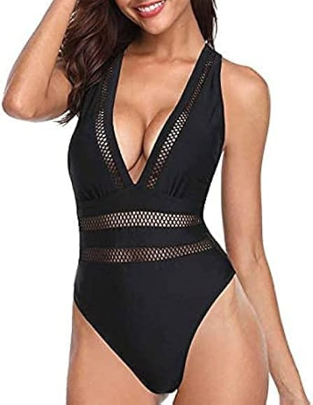 Tempt Me Women One Piece Sexy Plunge V Neck Swimsuit | Amazon (US)
