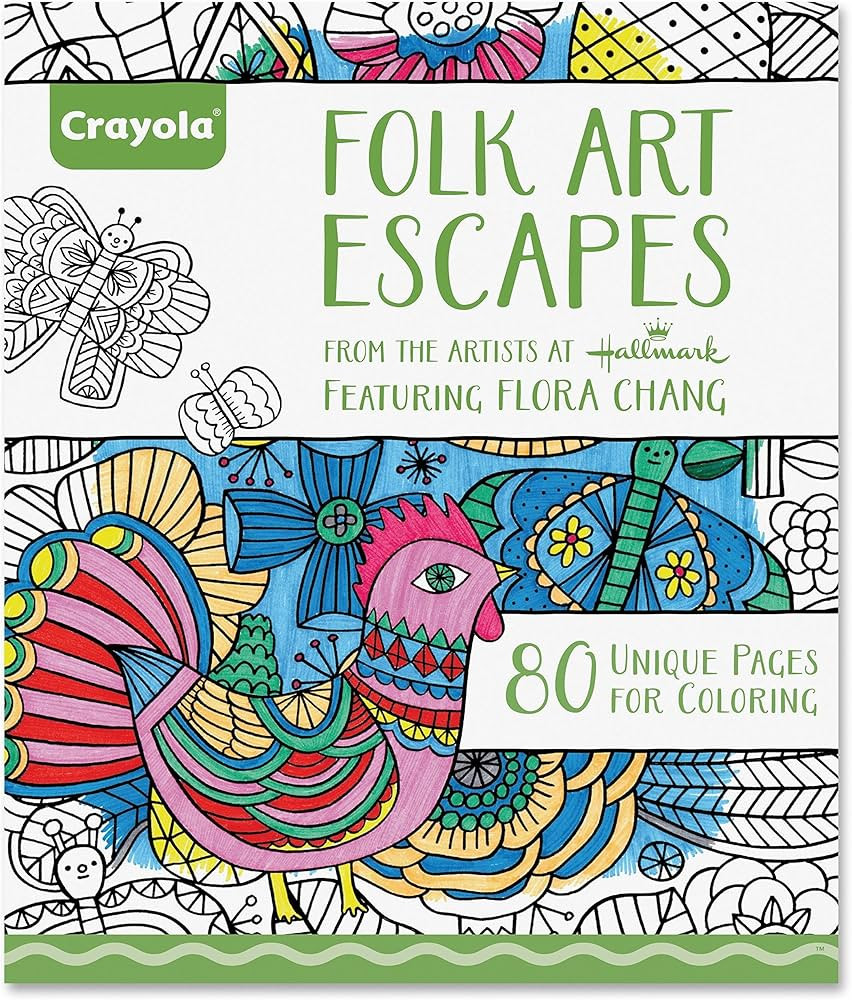 Crayola Folk Art Escapes Coloring Book | Amazon (US)