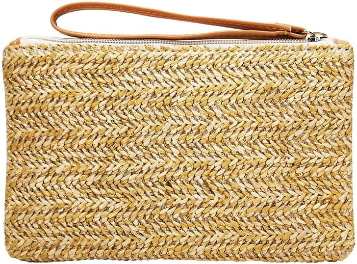 Boho Crochet Beach Bag for Women – Zipper Closure with Wrist Strap, Stylish & Functional for Su... | Amazon (US)
