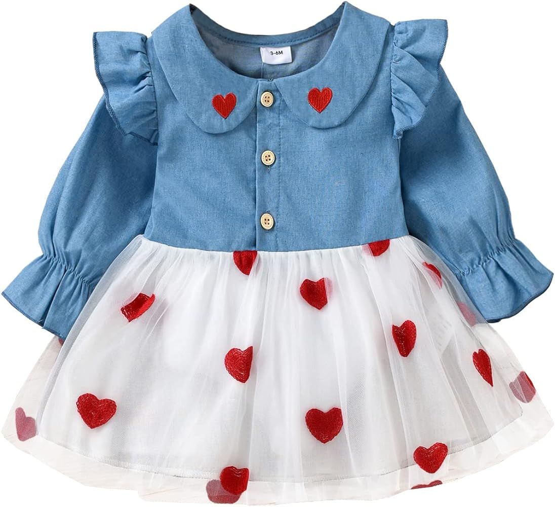 Baby Girl Heart Print Dress  | Amazon (US)
