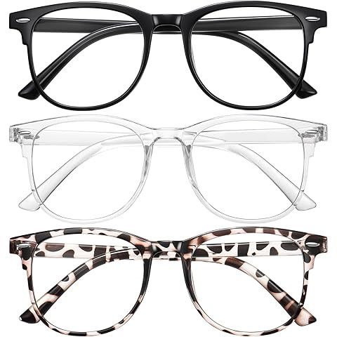 Blue Light Glasses for Woman Men, 99% Blocking Square Frame 2 Pairs | Amazon (US)