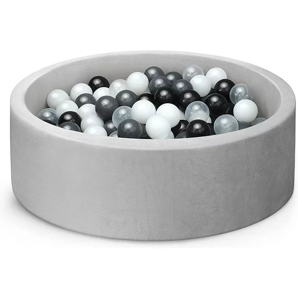 Gray Ball Pit, ∅ 2.75in 200 Balls Included, Memory Foam Ball Pits for Toddlers Soft Children Ro... | Walmart (US)