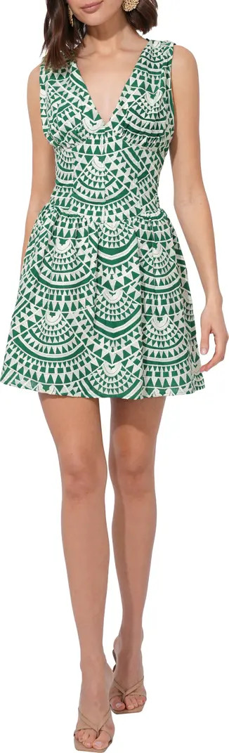 Adelyn Rae Maris Embroidered Sleeveless Cotton Fit & Flare Dress | Nordstrom | Nordstrom