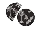 Xia Home Fashions Happy Halloween Placemat, 16''Round, Black | Amazon (US)