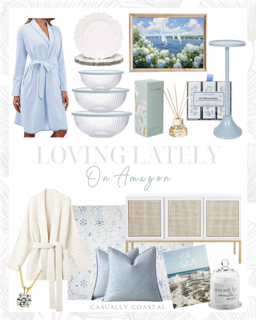 Loving Lately on Amazon

Amazon home decor, Amazon rug, coastal rug, Amazon cardigan, Amazon robe, Amazon wall art, Amazon pillow covers, Amazon side table, amazon book, wool blend open cardigan, cable knit sweater, glass mixing bowls, hydrangea wall art, coastal sailboat art, cotton robe, striped robe, coffee table book, modern round drink table, blue drink table, rattan 3 door storage sideboard, glass cloche, 5x8 rug, light blue and ivory rug, decorative linen throw pillow covers, reef white charger plates, hydrangea bandages, gold necklace, Amazon necklace, moissanite necklace, sea salt aromatic diffuser 

#LTKHome