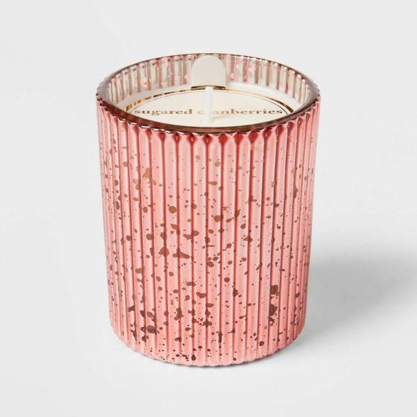 Flat Mercury Jar Candle Frosted Cranberries Pink - Threshold™ | Target