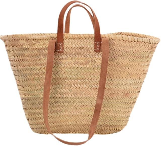 Sasha Traditional French Market Basket with long & short leather handles | Amazon (UK)